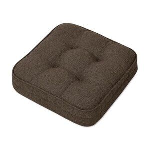 Memory Foam Chair Cushion Seat Pad Non Slip Kitchen Dining Chair Pad Brown 16x16